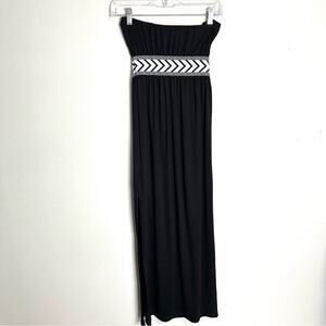 knee length dresses for ladies Sancha Black Slip Maxi Dress with Heart-Shaped Back